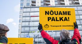 FOTOD JA VIDEO Atko bussijuht piketil: nõuame, et orjatöö lõppeks