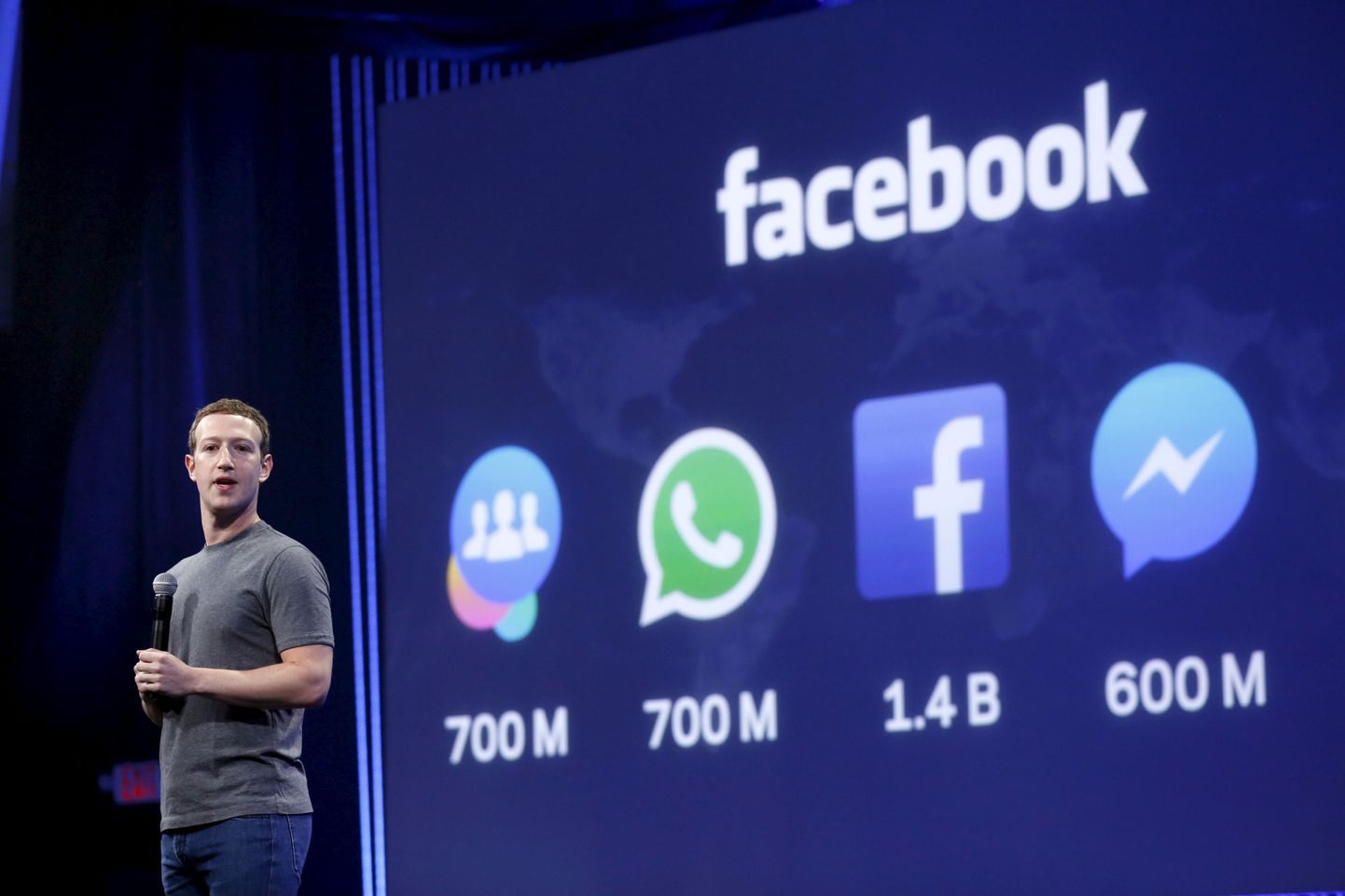 Facebooki tegevdirektor Mark Zuckerberg märtsis Facebook F8 konverentsil San Franciscos.