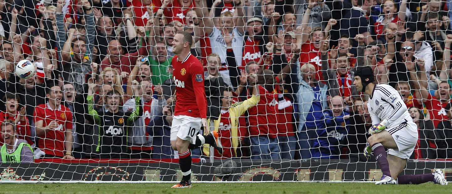 Wayne Rooney väravat tähistamas.