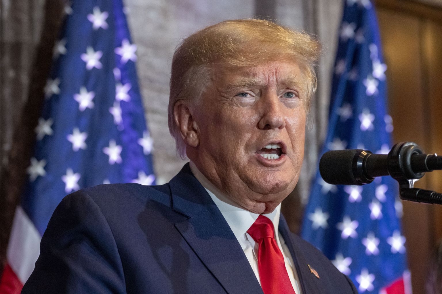 Donald Trump kampaaniaüritusel, 28. jaanuaril 2023. a.