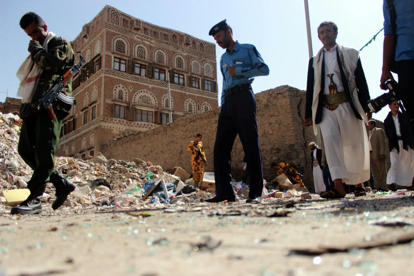 Jeemeni julgeolekujõud riigi pealinnas.