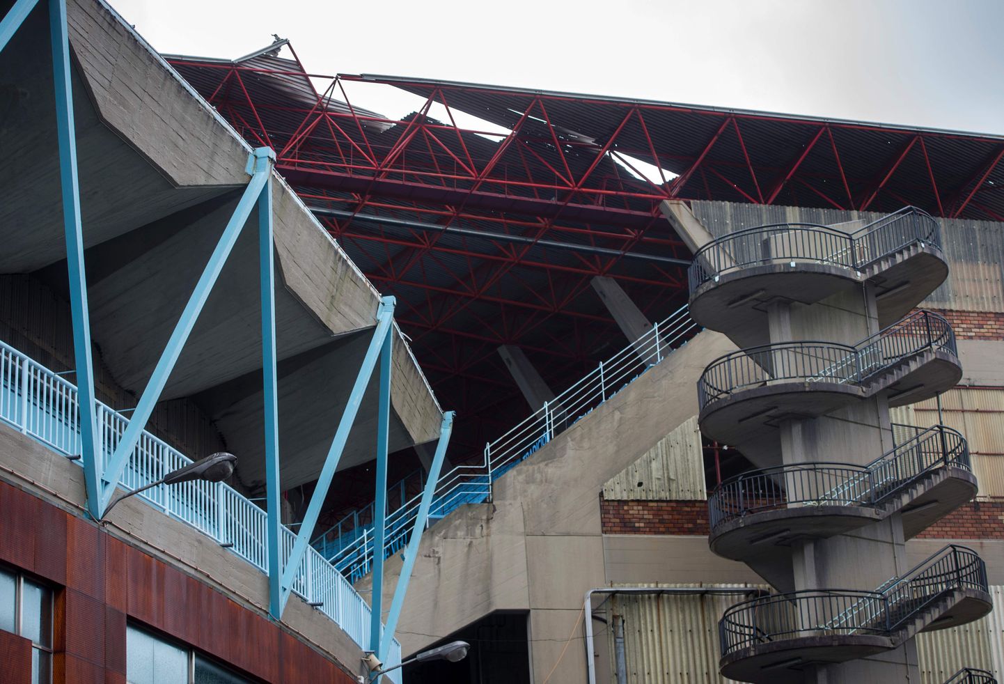 Tugevate tuulte mõjul ohtlikuks muutunud Celta Vigo jalgpalliklubi kodustaadion.