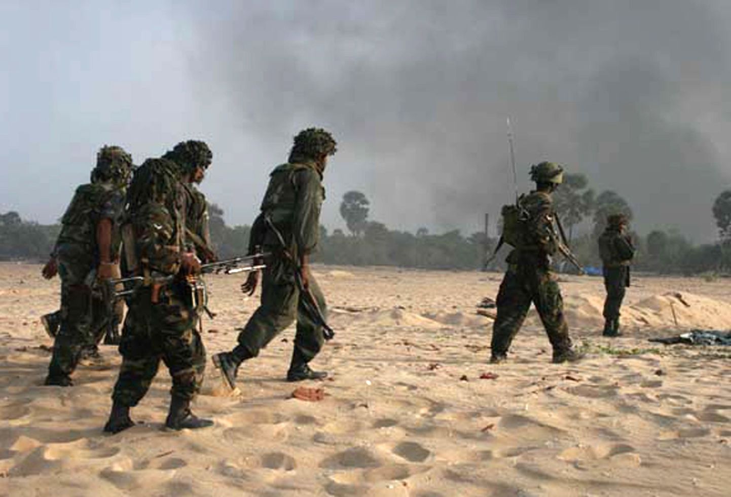 Sri Lanka sõdurid.
