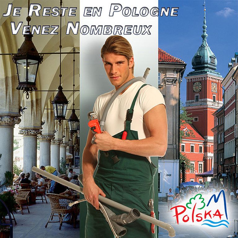 Poola turismiameti plakat, mis heitis nalja kuulsa Poola torumehe kujundi üle. Foto; Scanpix