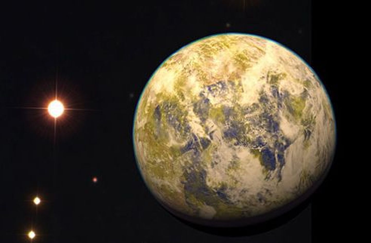 Kunstniku nägemus planeedist Gliese 832c