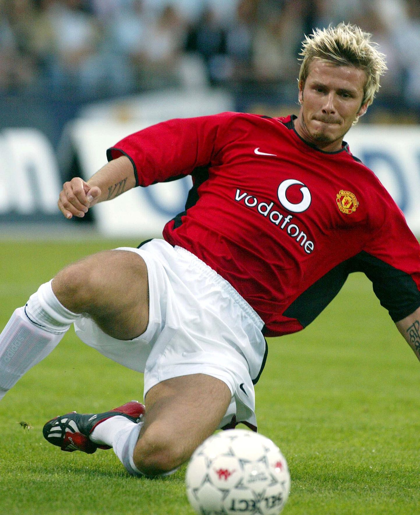 David Beckham veel ManU ridades mängimas.