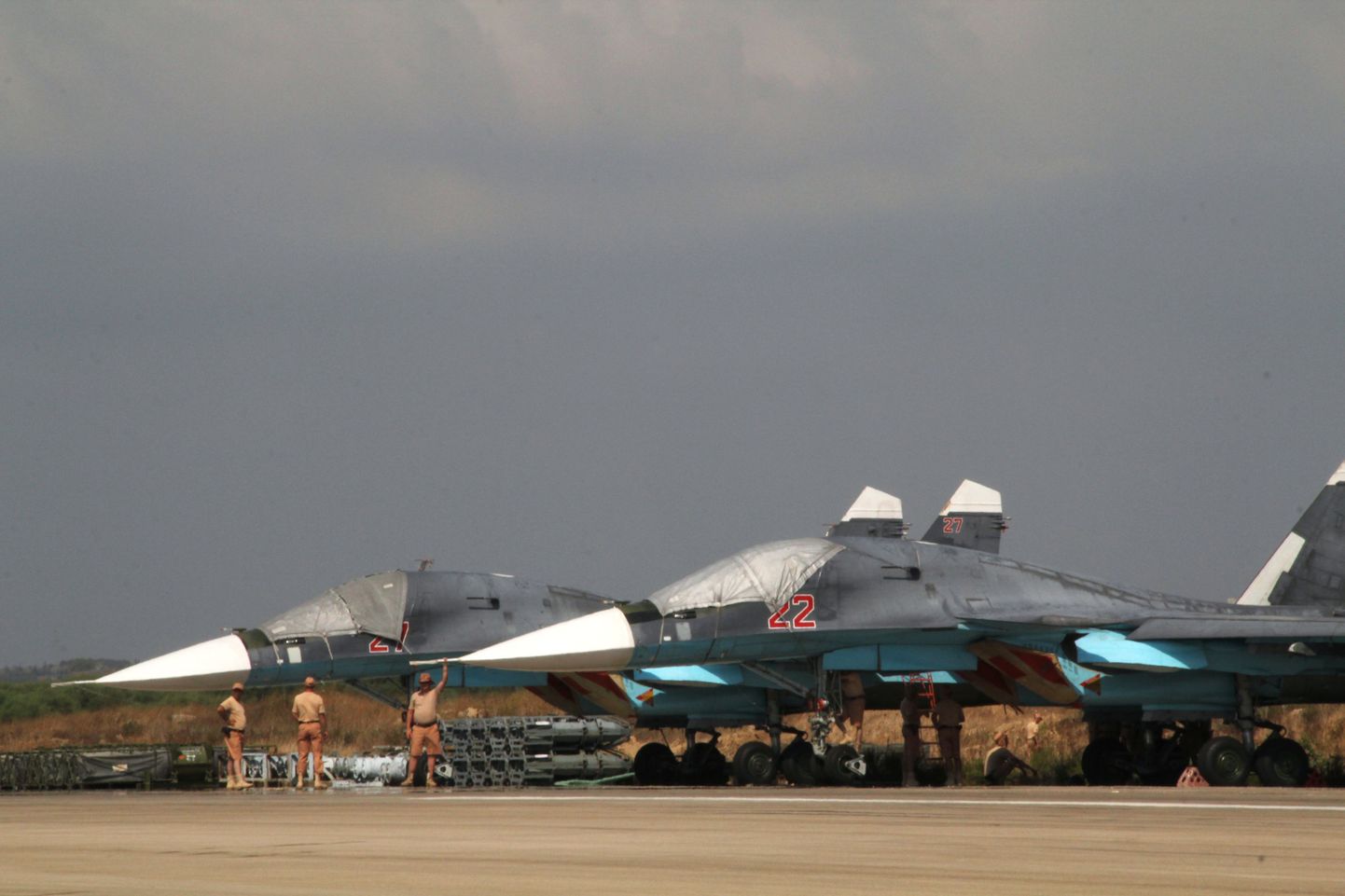 Vene lahingulennukid Su-34 Süürias