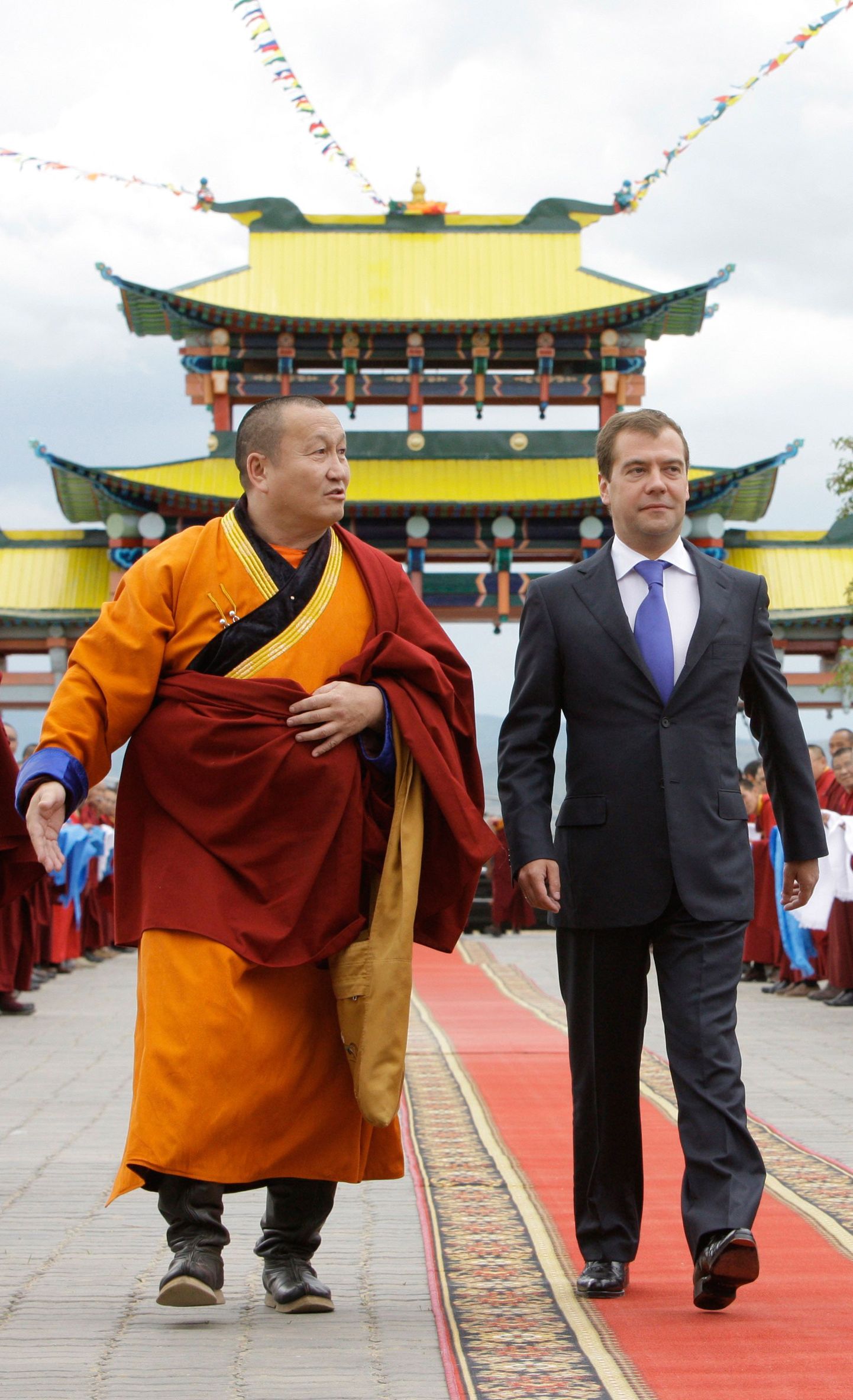 Venemaa president Dmitri Medvedev ja Venemaa budistide juht Dagba lama