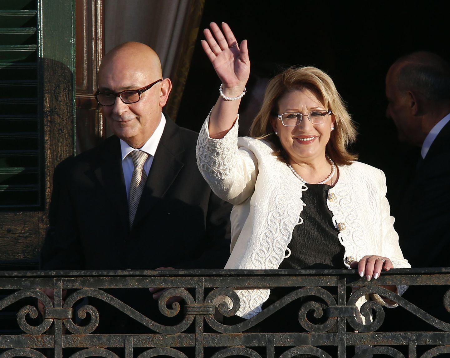 Malta värske president Marie-Louise Coleiro Preca koos abikaasaga.
