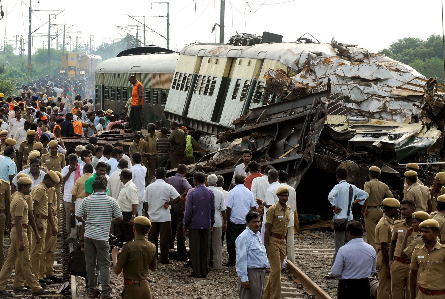 Eilne Tamil Nadus toimunud rongiõnnetus.