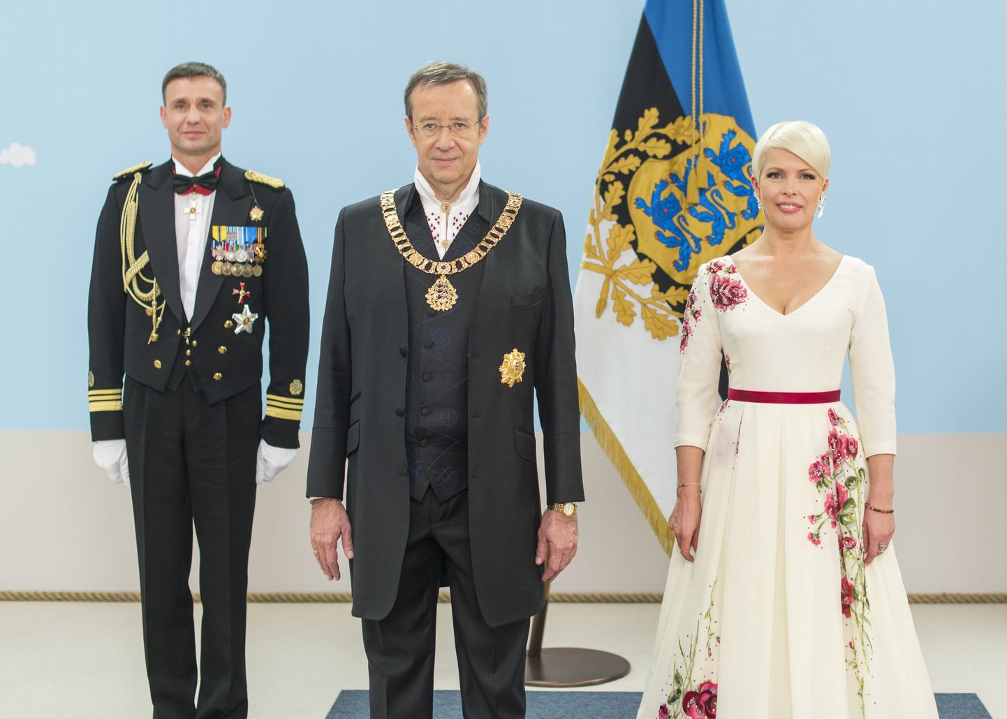 President Toomas Hendrik Ilves ja Evelin Ilves vabariigi aastapäeval Jõhvi kontserdimajas.