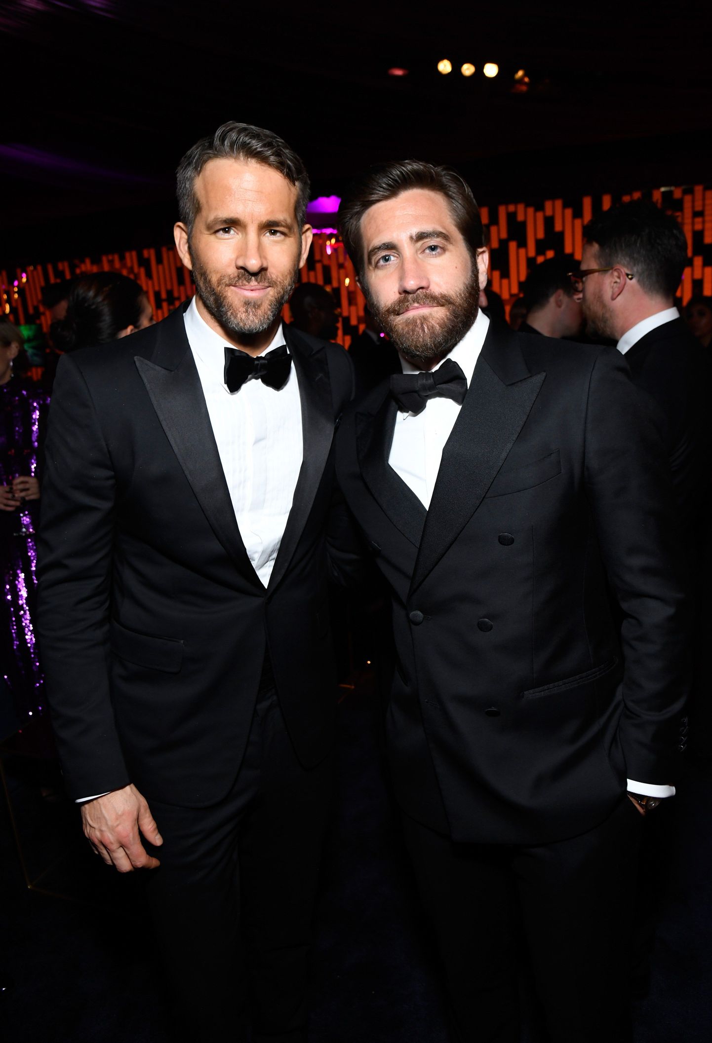 BEVERLY HILLS, CA - JANUARY 08: Actors Ryan Reynolds (L) and Jake Gyllenhaal attend The 2017 InStyle and Warner Bros. 73rd Annual Golden Globe Awards Post-Party at The Beverly Hilton Hotel on January 8, 2017 in Beverly Hills, California.   Matt Winkelmeyer/Getty Images for InStyle/AFP
== FOR NEWSPAPERS, INTERNET, TELCOS & TELEVISION USE ONLY ==