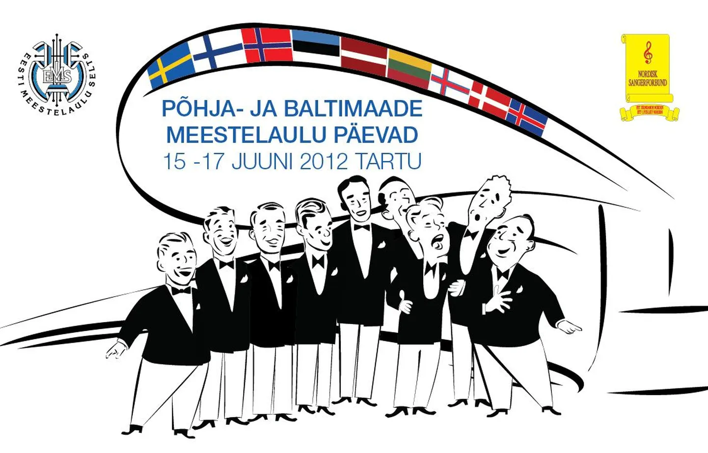 Põhja- ja Baltimaade meestelaulu päevade logo.
