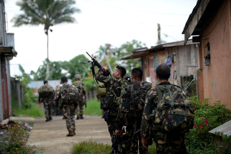 Filipiinide sõdurid Marawis. Foto: Ted Aljibe/AFP/Scanpix
