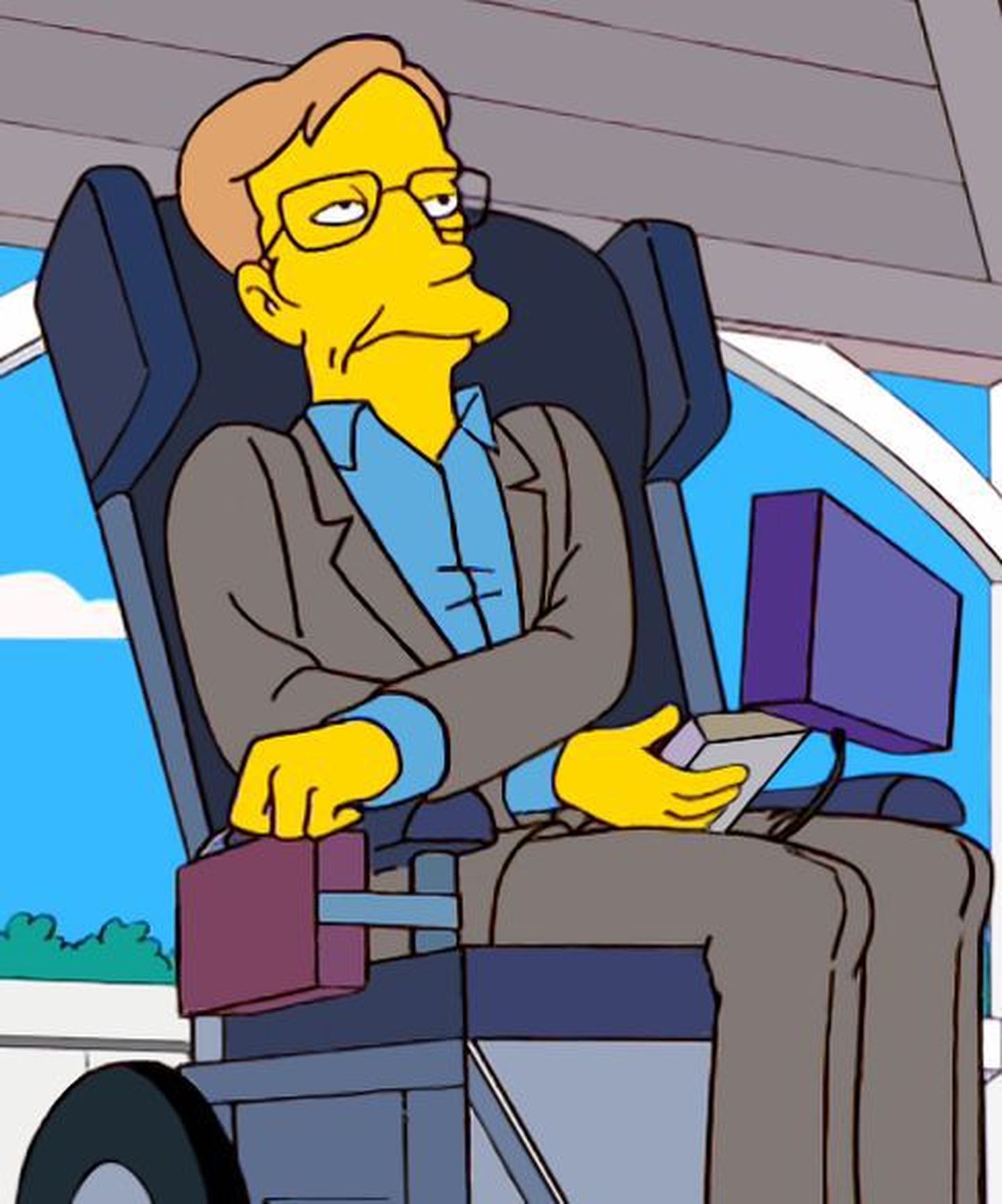 Stephen Hawkingit kujutav tegelane animasarja «Simpsonid» osas «They Saved Lisa's Brain»