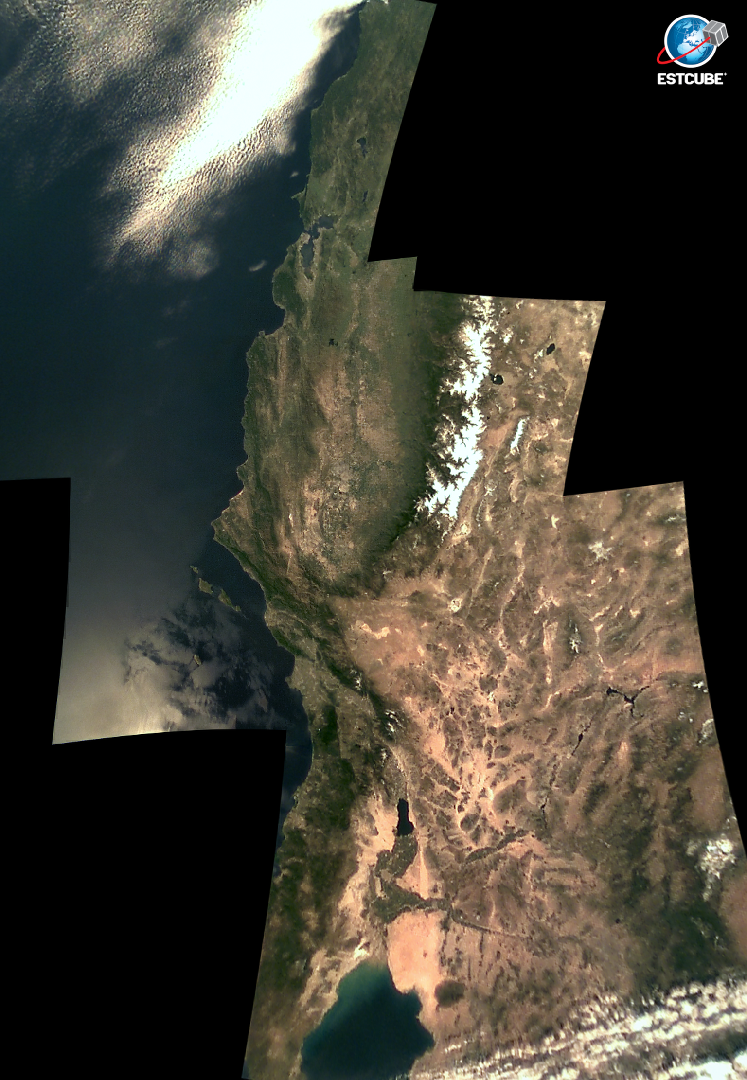 ESTCube-1 poolt kosmoses tehtud viimase nelja pildi kollaaž Californiast, kuupsatelliitide sünnimaast, kus on näha nii Silicon Valley, Suur Kanjon, aga ka muud
tehnoloogiliselt põnevad kohad.