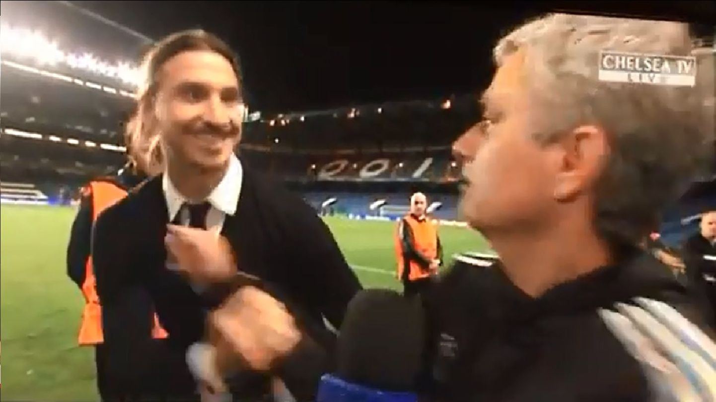 Zlatan Ibrahimovic (vasakul) ja Jose Mourinho.