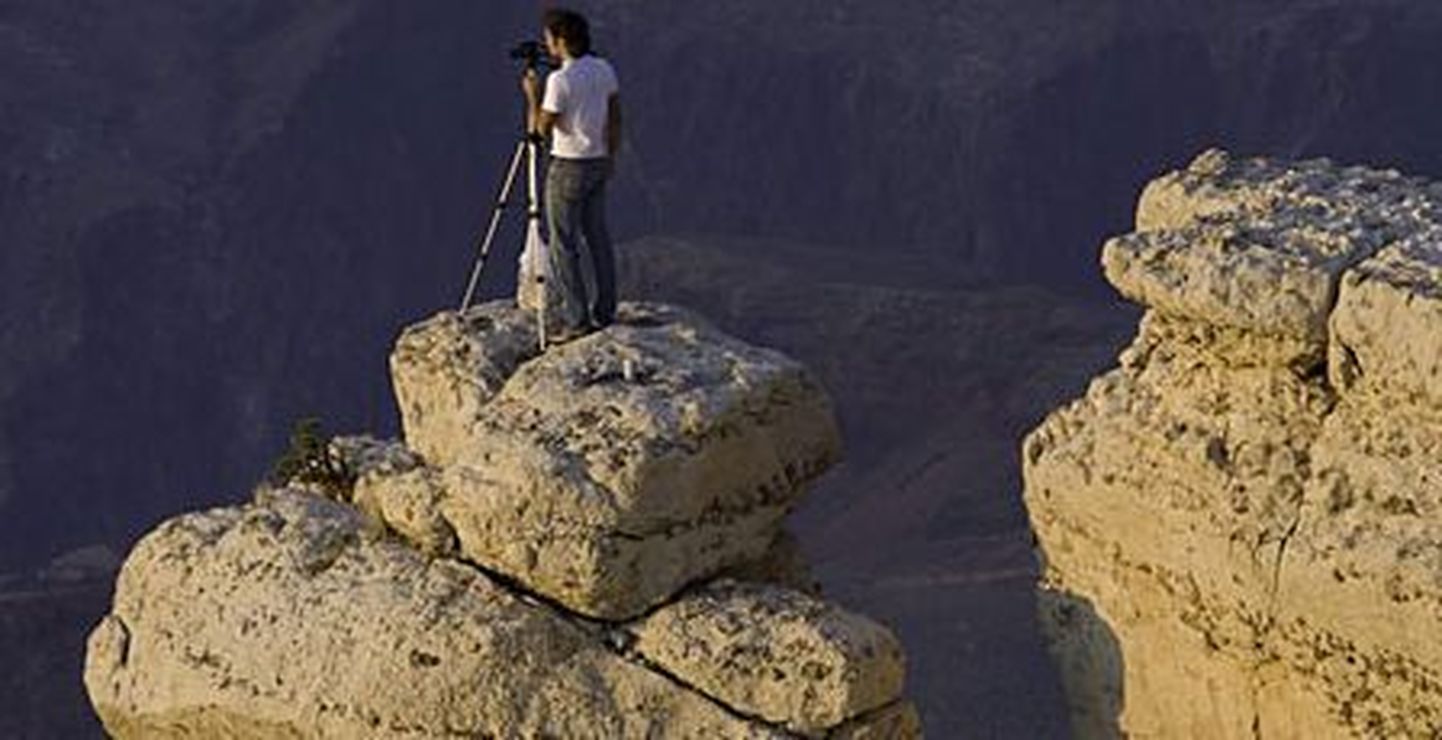 Fotograaf tegi Suures kanjonis hulljulge hüppe