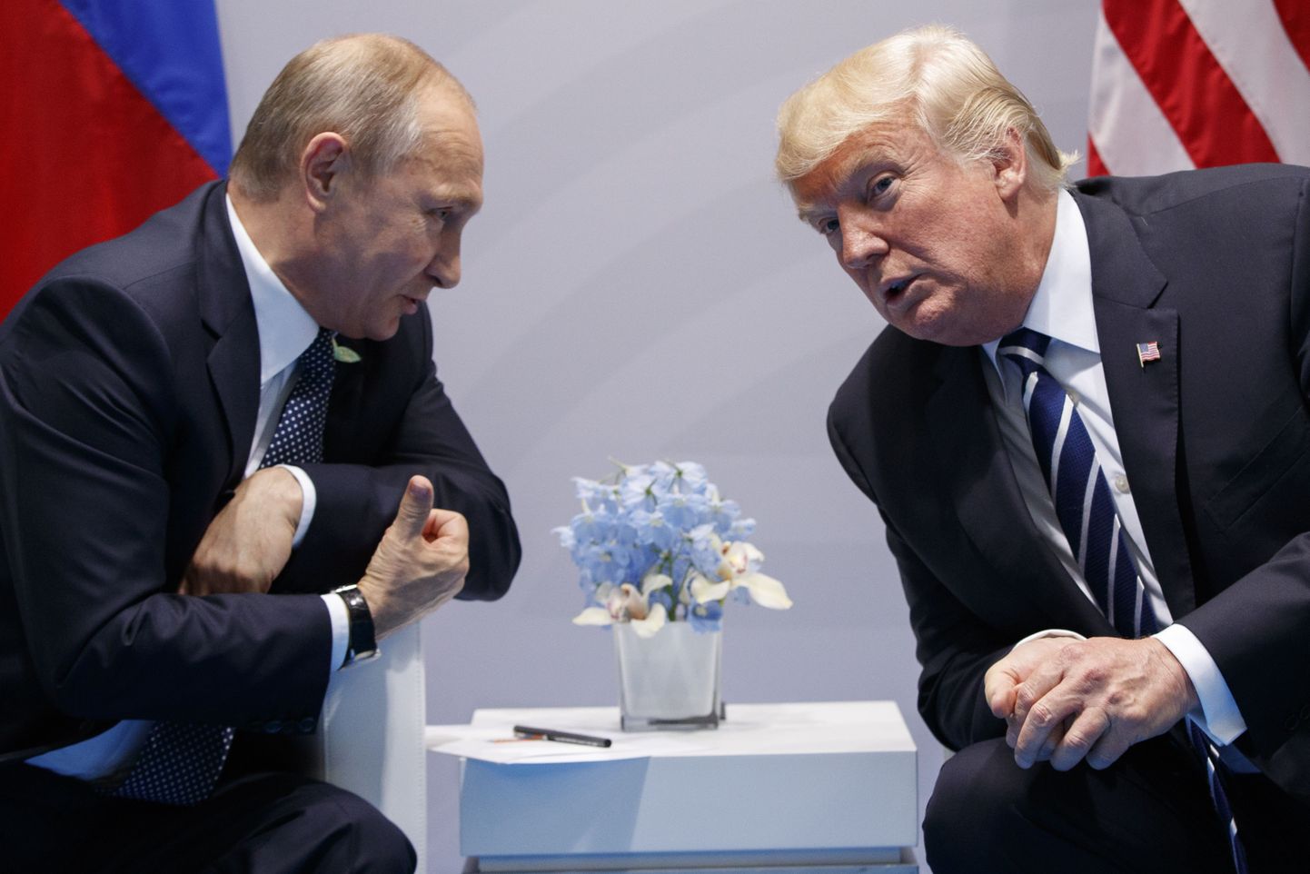 Donald Trump ja Vladimir Putin juuli alguses Hamburgis toimunud G-20 kohtumisel.