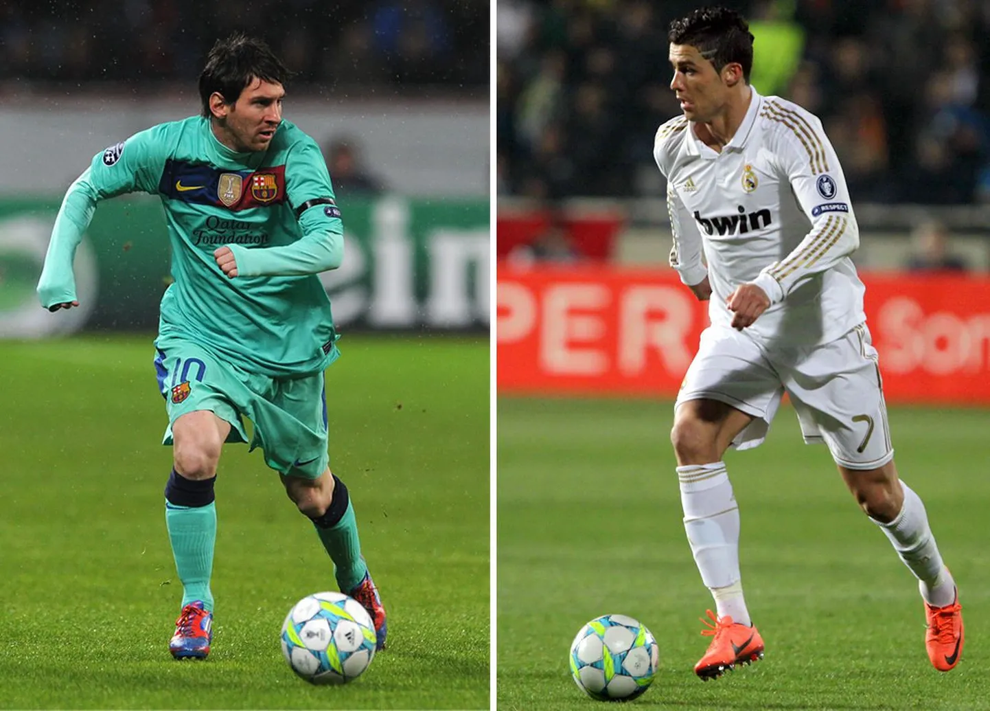 Lionel Messi (vasakul) ja Cristiano Ronaldo on ühed favoriitidest Euroopa parima auhinnale