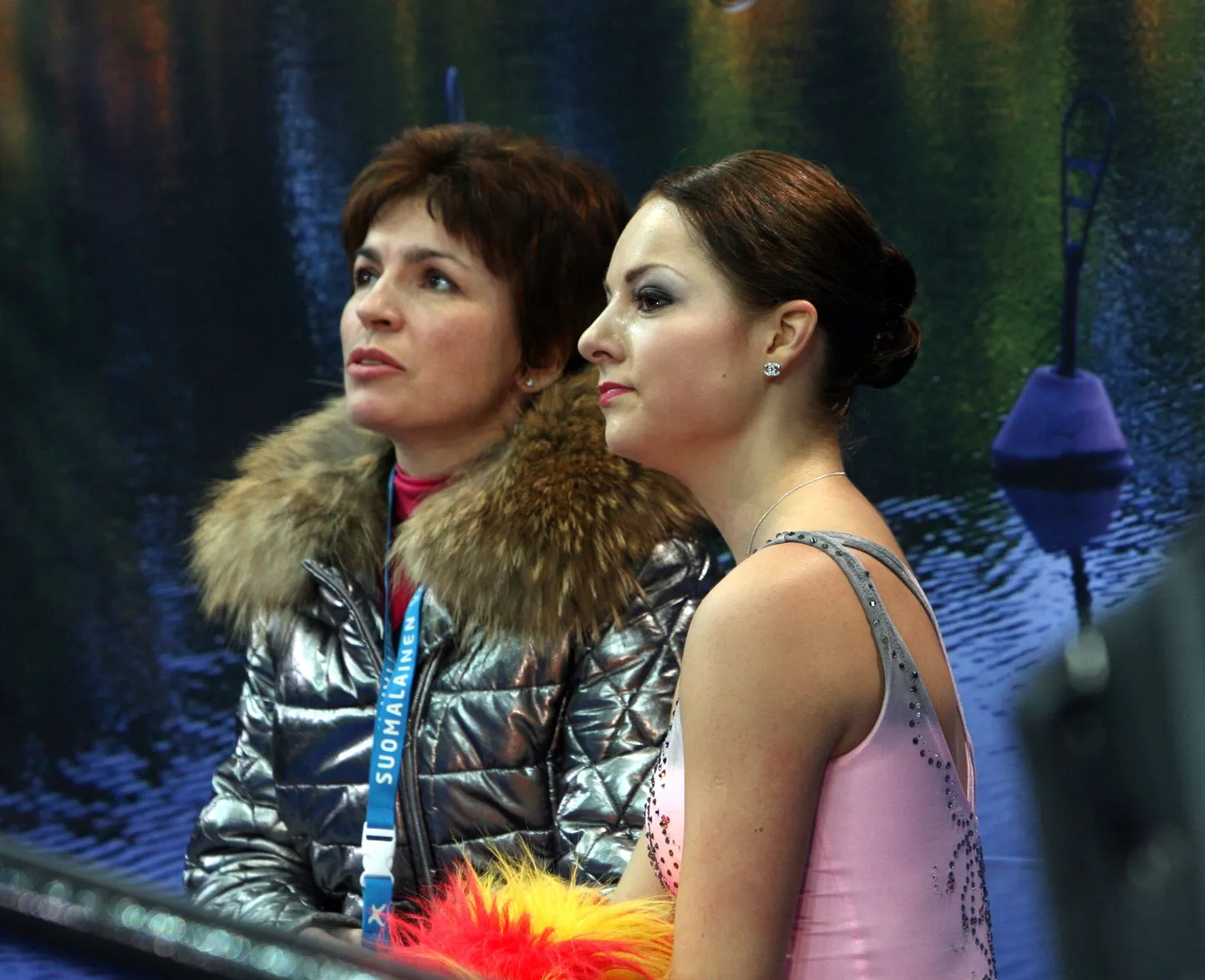 Анна Леванди и Елена Глебова на соревнованиях в Хельсинки (январь 2009 года).