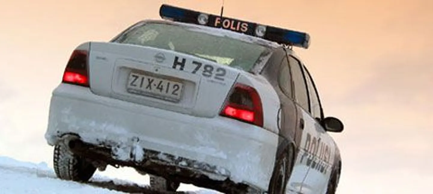 Финский полицейский автомобиль.