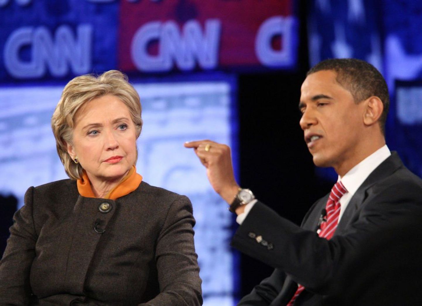 Hillary Clinton (vasakul) ja Barack Obama.