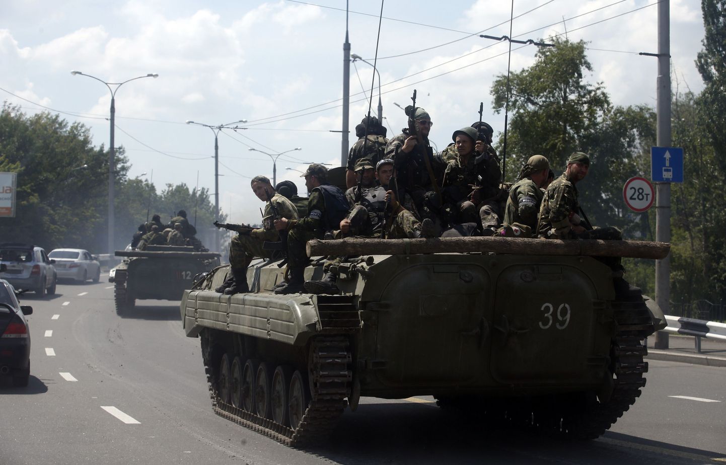 Venemaa meelsed niinimetatud Vostoki pataljoni separatistid Donetskis