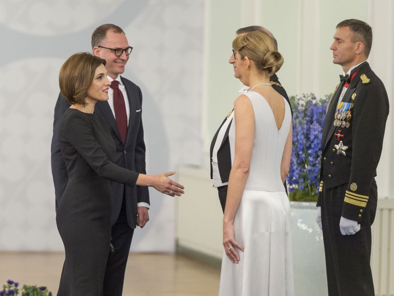 Swedbanki nõukogu juhi nõunik Lätis Irina Pigozne ja Läti riskikapitali assotsiatsiooni juht Edgars Pigoznis. Foto: Andres Putting/presidendi kantselei