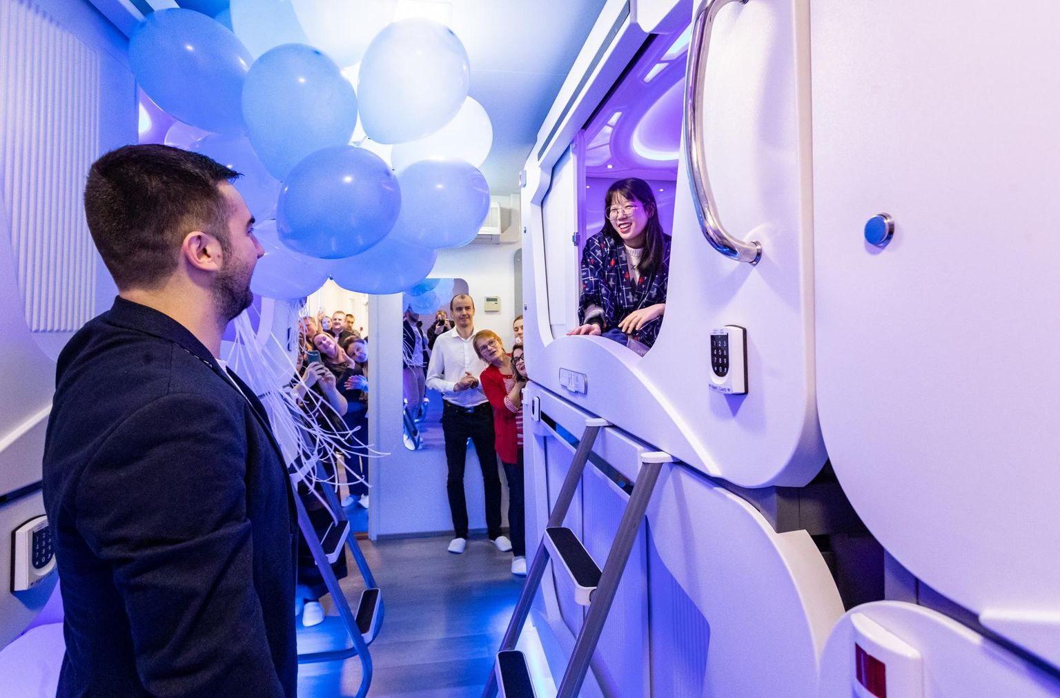 Capsulehosteli kapselhotell Tallinnas.