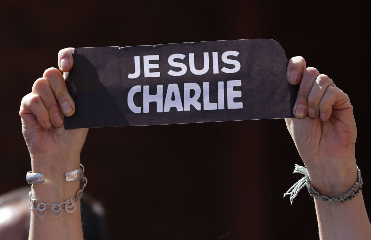Акция в поддержку Charlie Hebdo.