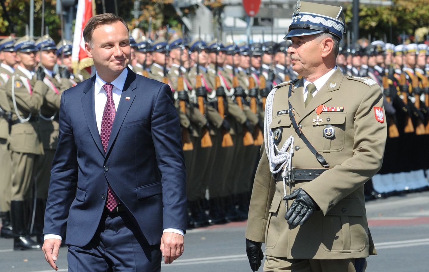 Poola president Andrzej Duda ja kaitseväe juhataja Mieczyslaw Gocul.