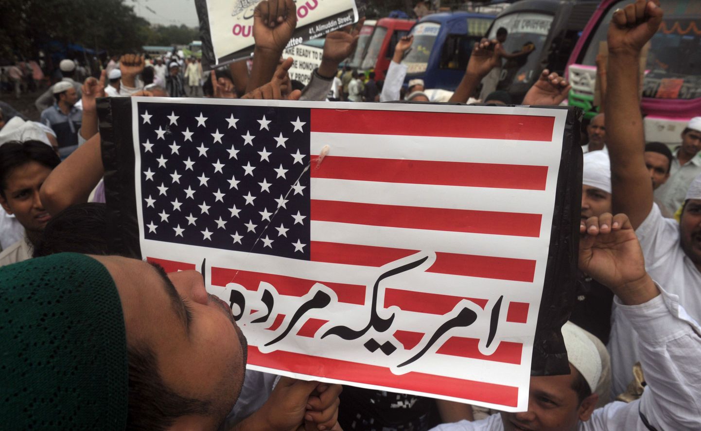 India moslem USA-vastasel meeleavaldusel Kolkatas.