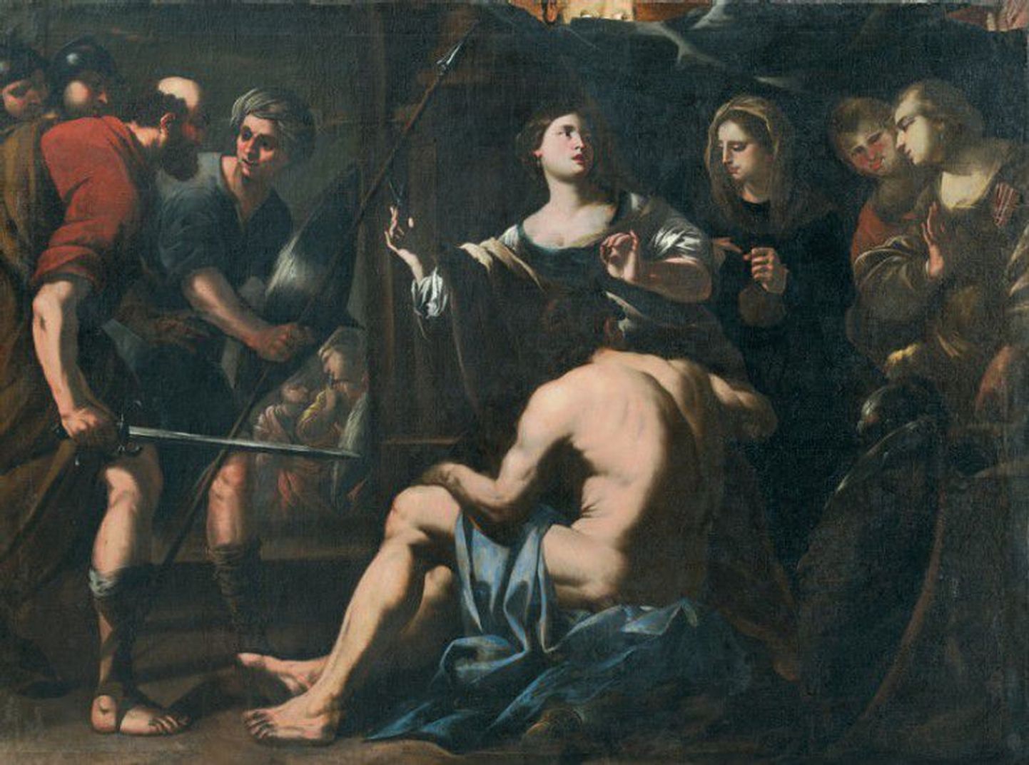 «Simson ja Deliila». Autor: tundmatu Napoli koolkonna kunstnik tõenäoliselt Andrea Vaccaro (1604–1670) ateljeest.