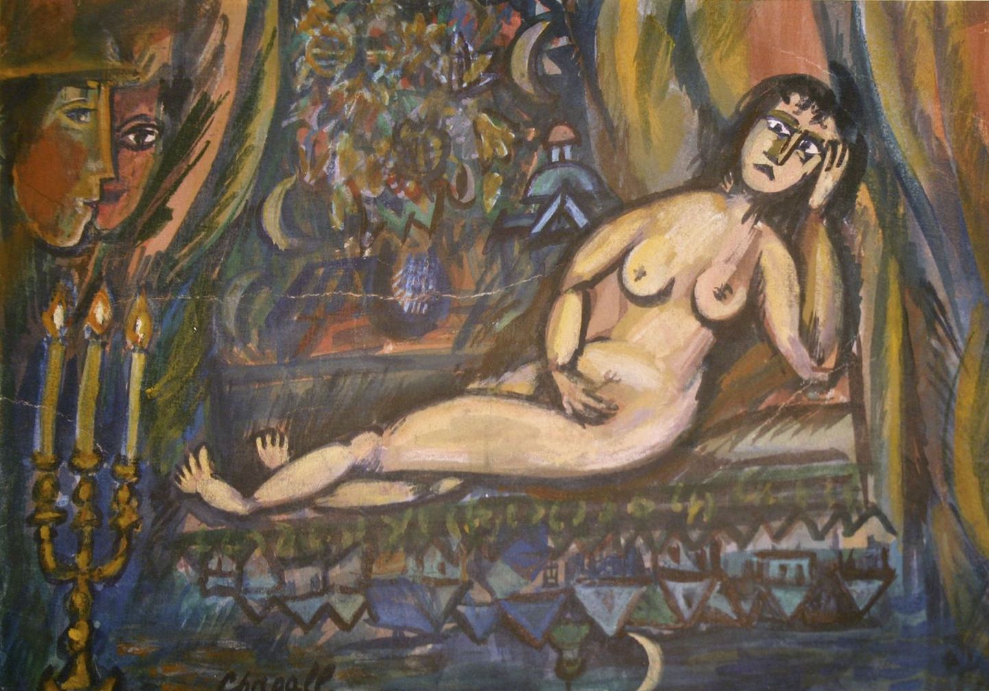 Martin Langi omanduses olev Chagalli võltsing, mis eksperdide sõnul olevat väga halvasti tehtud.