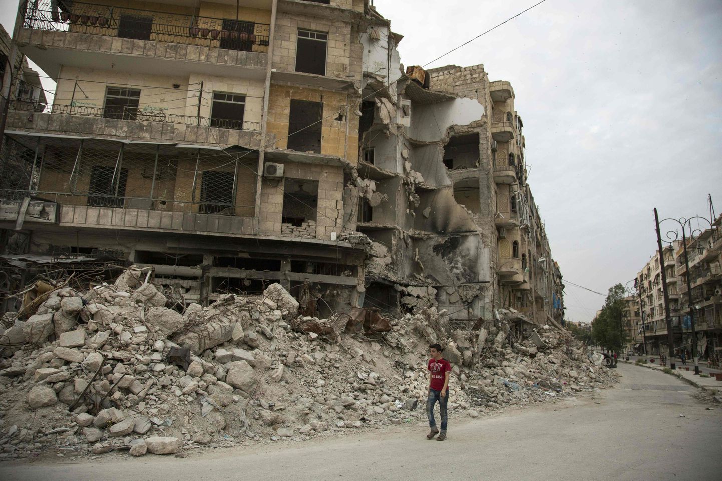Hävinud majad Aleppos.