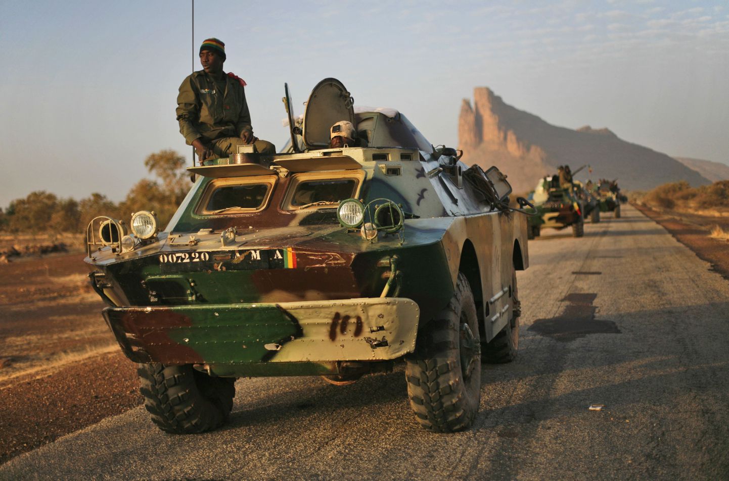 Mali sõjaväekonvoi veebruaris Põhja-Malis.
