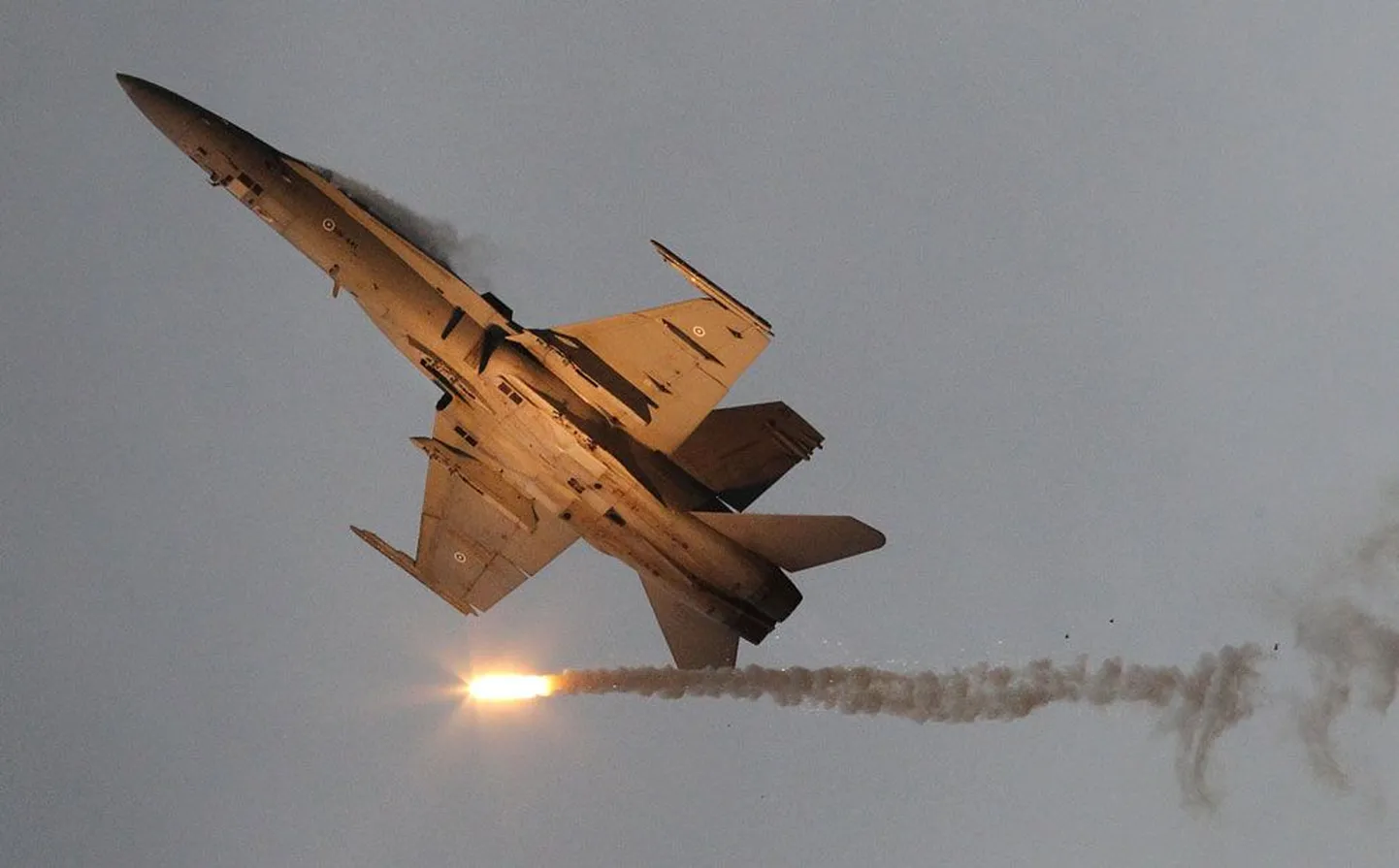 Soome õhujõududele kuuluv McDonnell Douglas F-18 Hornet-tüüpi hävitaja.
