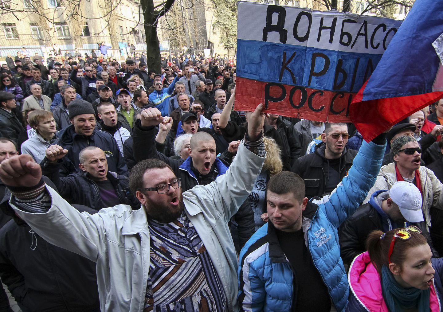 Kremli-meelsed protestijad Donetskis.