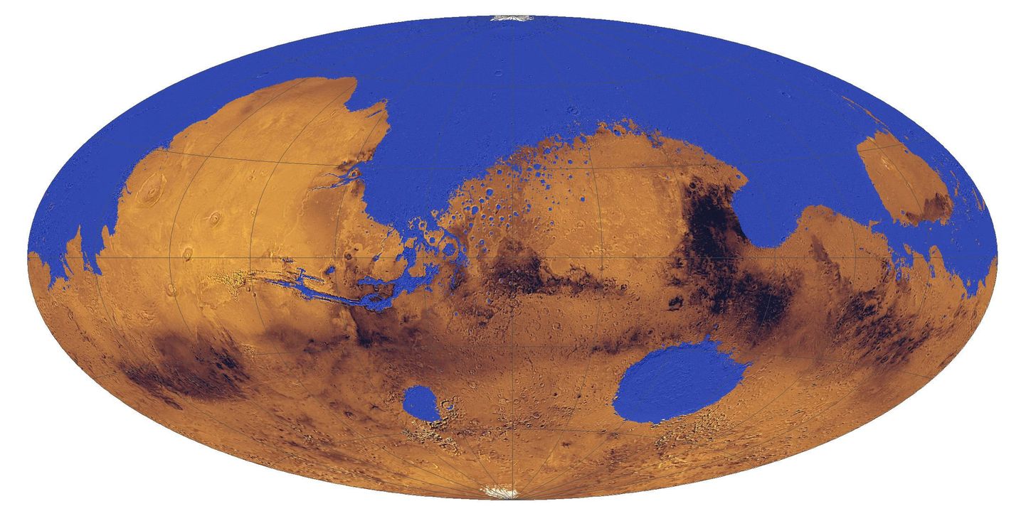 Colorado ülikooli arvutijoonis, milline nägi Marsi põhjapoolkera välja 3,5 miljardit aastat tagasi