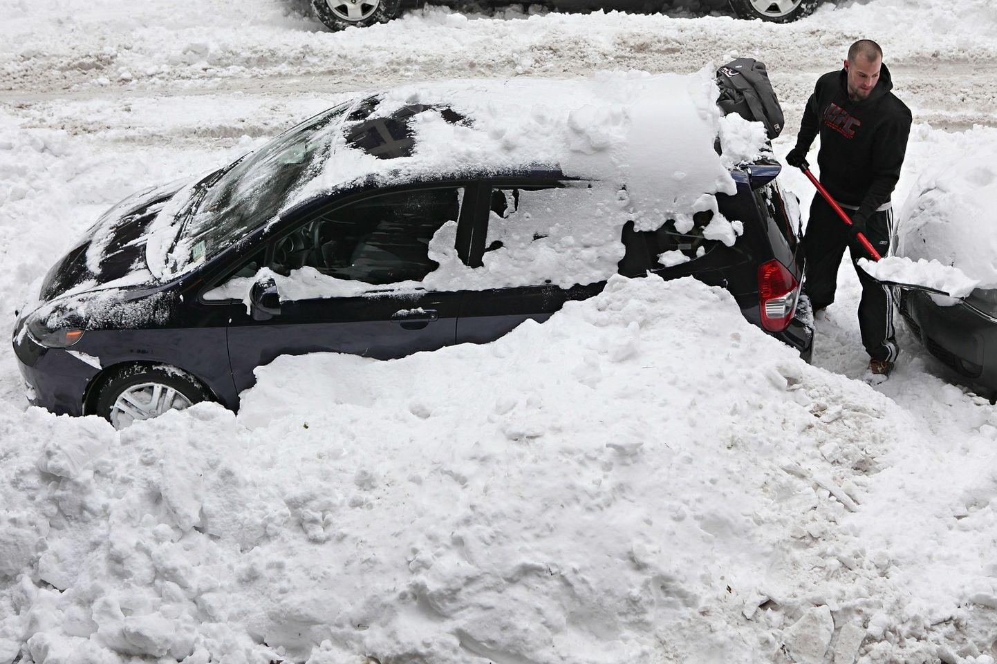 Lume kühveldamine New Yorgis