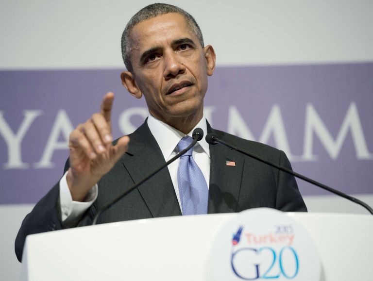 USA president Barack Obama G20 kohtumise järgsel pressikonverentsil. Foto: AFP