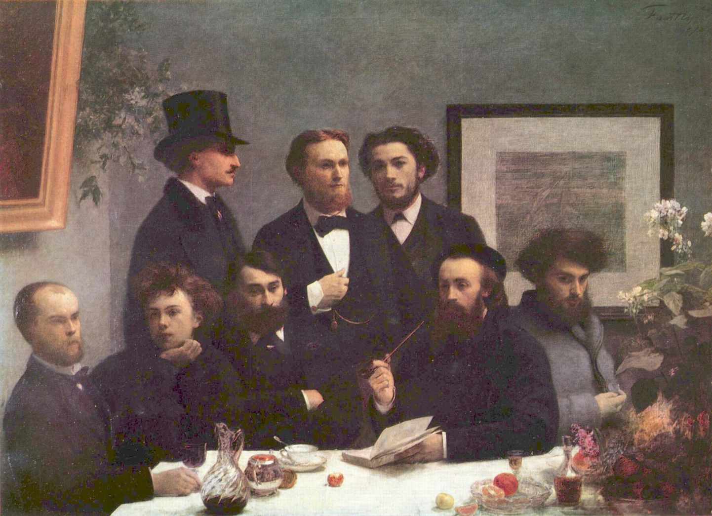 На картине Анри Фантена-Латура «Вокруг стола» (1872) запечатлены и Артюр Рембо (второй слева), и Поль Верлен (крайний слева).