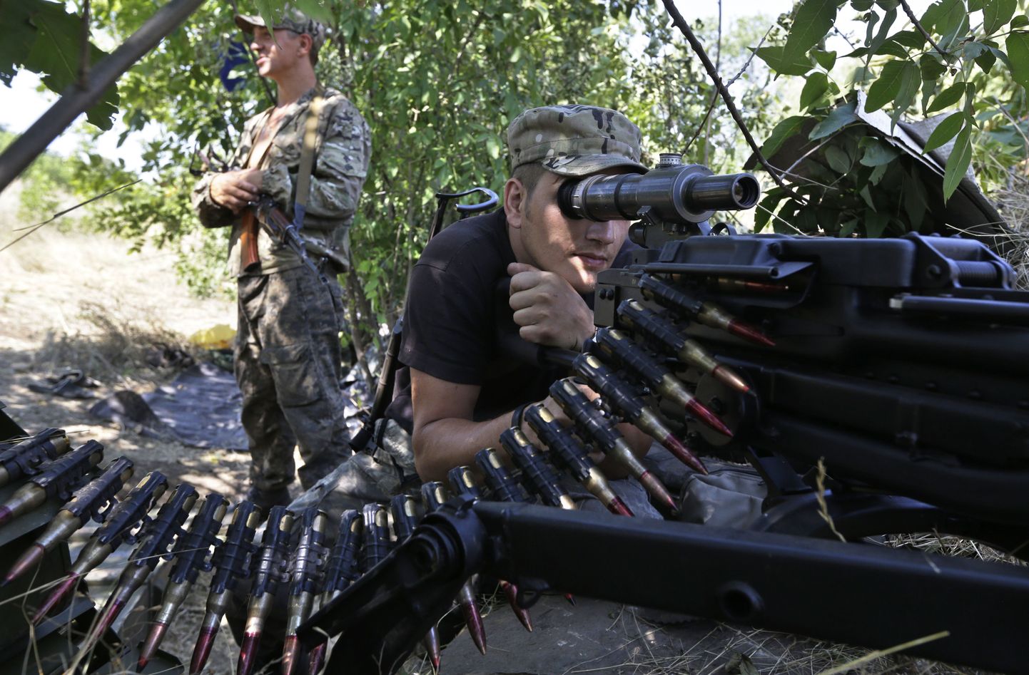 Terroristid Ida-Ukrainas Krasnodoni küla lähistel 15. augustil.