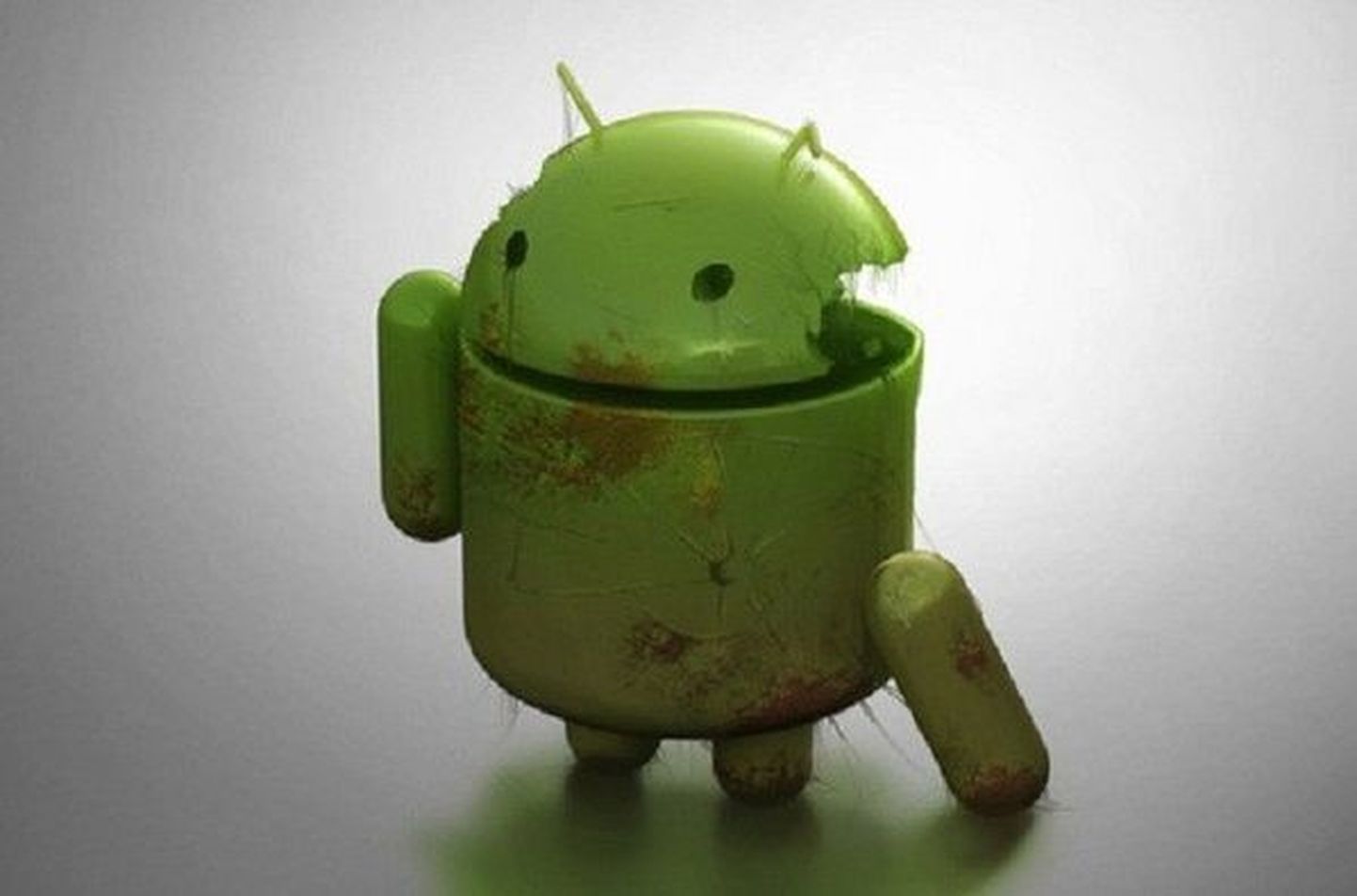 Сломанный Android. Иллюстративное фото.