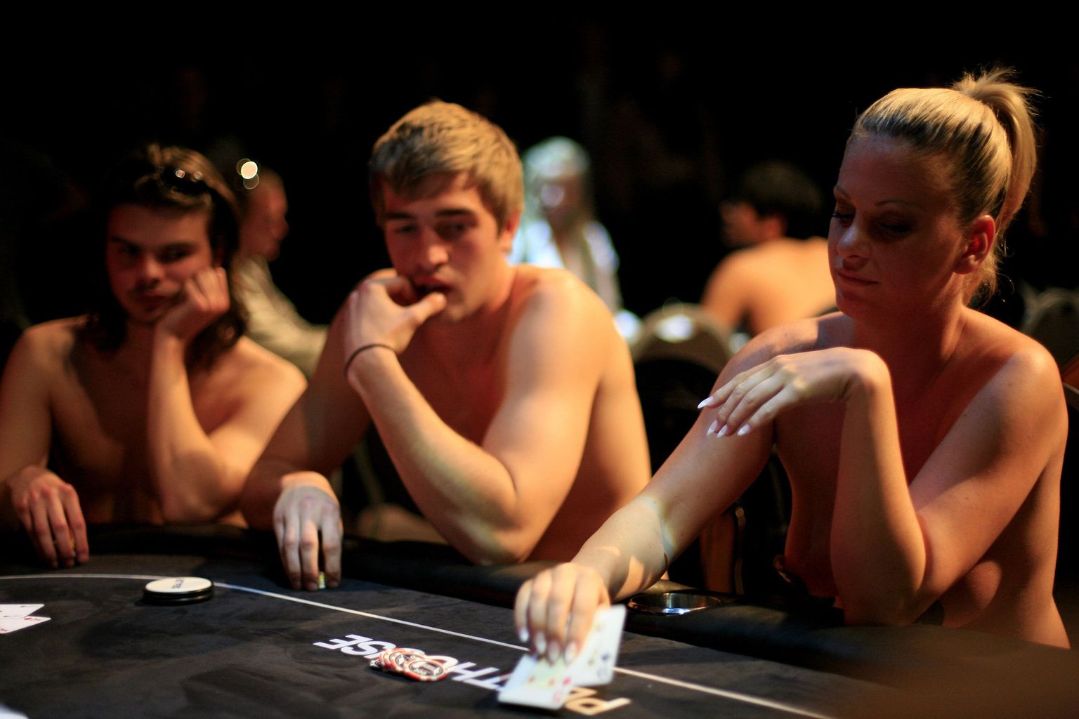 Strip poker party