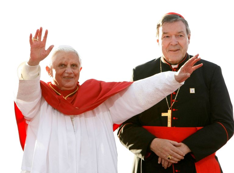 Paavst Benedictus XVI 2008. aastal koos kardinal George Pellig. Foto: REUTERS/Mick Tsikas/Scanpix