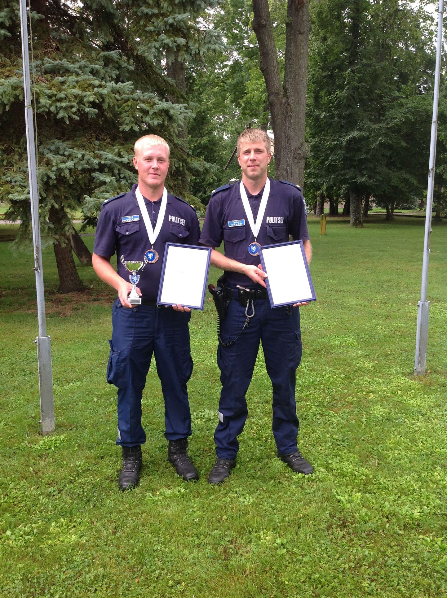 Ivar Huopolainen ja Taavi Idavain saavutasid politsei kutsemeisterlikkuse võistlustel kolmanda koha.