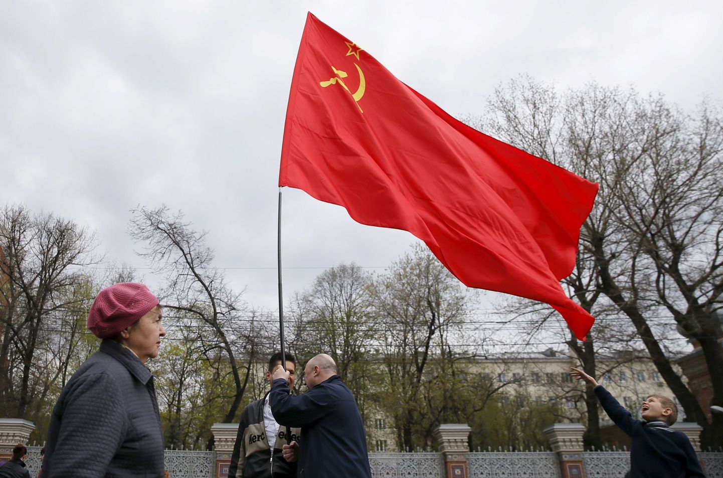 Nõukogude Liidu lipp 1. mai pidustustel Moskvas.