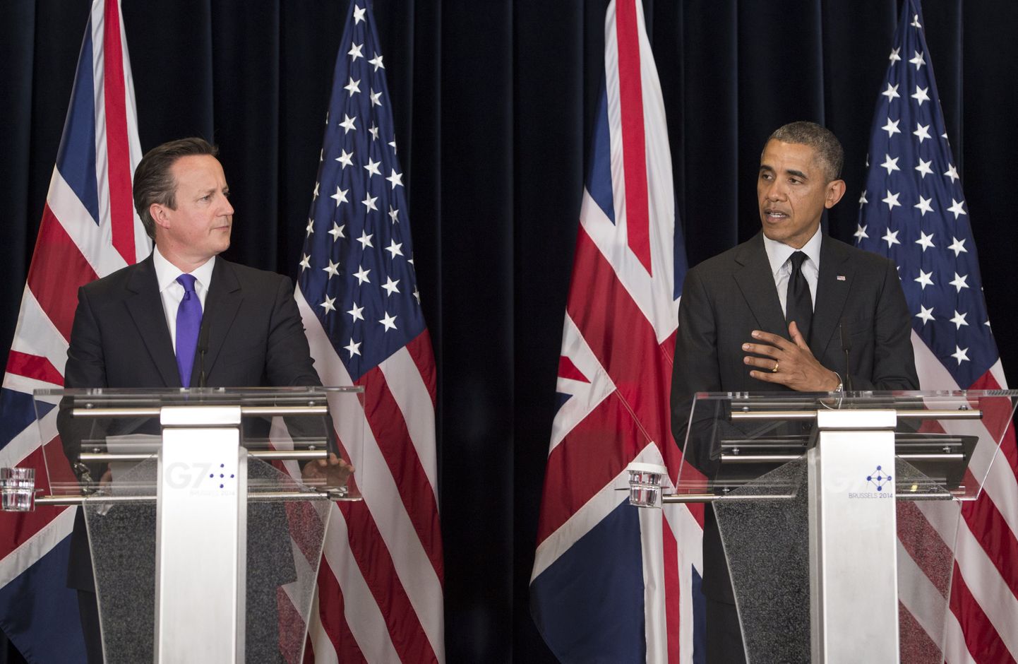 USA president Barack Obama (paremal) ja Suurbritannia peaminister David Cameron